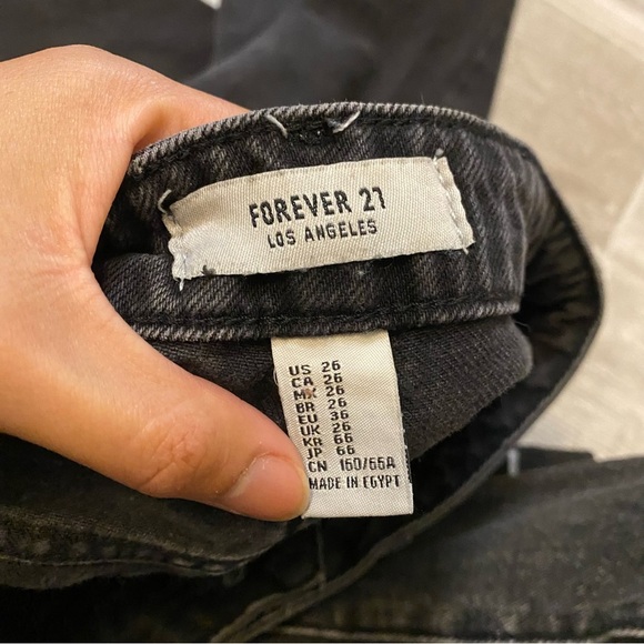 Forever 21 Black Mold style Jeans size 26 - Picture 3 of 4